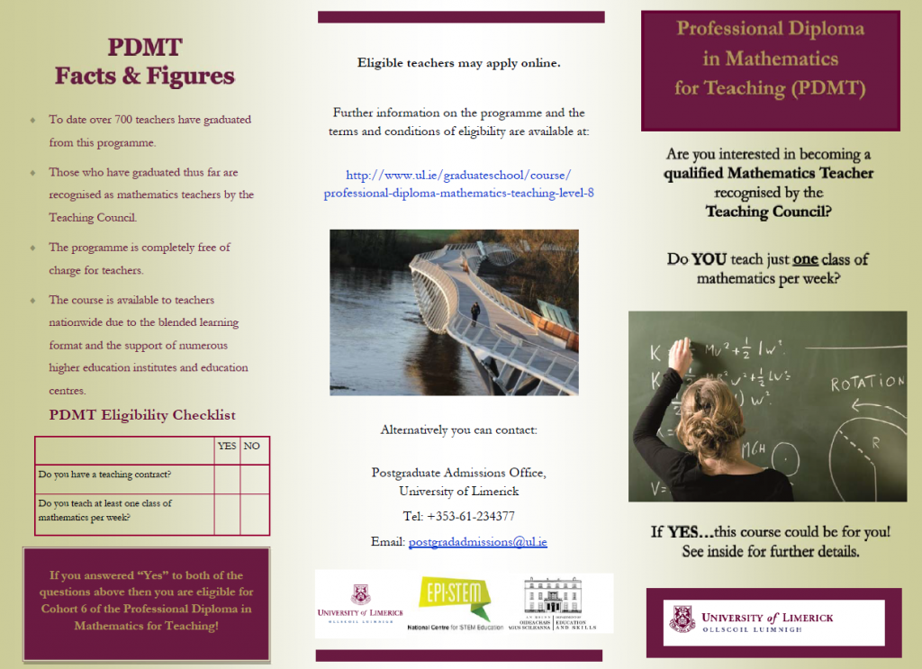 PDST Post-Primary Maths | Professional Diploma in Mathematics for Teaching